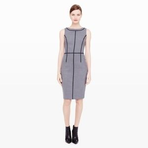 Sleeveless Hourglass Grey Sheath Dress Club Monaco